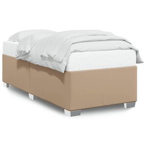 vidaXL Estructura cama sin colch&oacute;n cuero sint&eacute;tico capuchino 90x190 cm