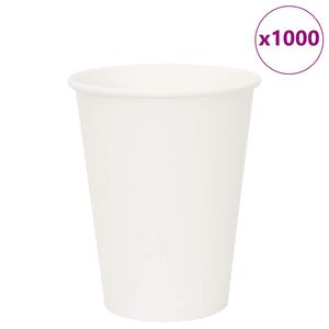 vidaXL Tazas de café de papel 1000 uds 12oz 300ml blanco