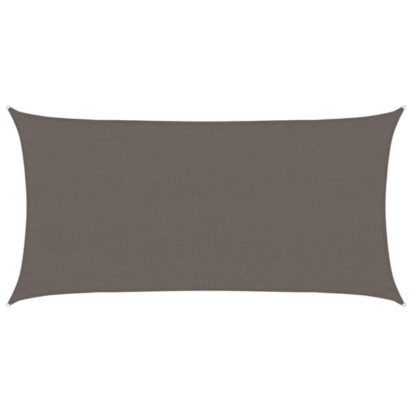 vidaXL Toldo de vela rectangular 2x4 m HDPE gris antracita