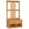 vidaXL Perchero de entrada SANDNES madera maciza de pino 87x40x159,5cm