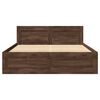 vidaXL Cama con cabecero madera de ingenier&iacute;a marr&oacute;n roble 120x190 cm