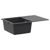 vidaXL Fregadero de cocina de un seno Granito 67 x 46 x 19 cm Grafito