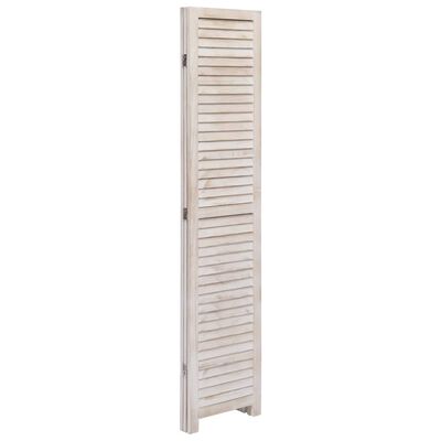 vidaXL Biombo de 3 paneles madera blanco 105x165 cm