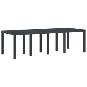 vidaXL Mesa de Jard&iacute;n Antracita 250 x 100 x 73 cm rat&aacute;n sint&eacute;tico