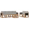 vidaXL Conjunto de sof&aacute;s de exterior 6 pcs Natural y Gris Claro