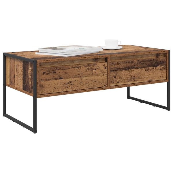 vidaXL Mesa de Caf&eacute; Madera Vieja 100 x 46 x 40 cm Madera contrachapada