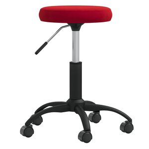 vidaXL Taburete de masaje terciopelo rojo vino