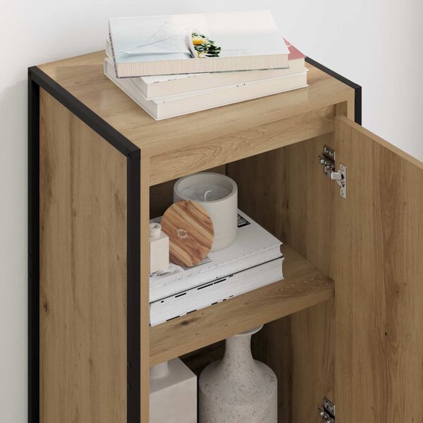 vidaXL Vitrina Roble Artesanal 43 x 36 x 75,5 cm Madera contrachapada