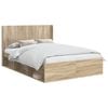 vidaXL Estructura de cama con almacenamiento y cabecero 2 uds.
