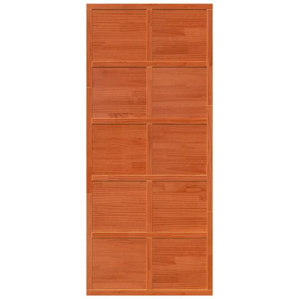 vidaXL Puerta de granero madera maciza pino marr&oacute;n miel 90x208 cm
