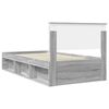 vidaXL Estructura de cama con cabecera Gris Sonoma 100 x 200 cm