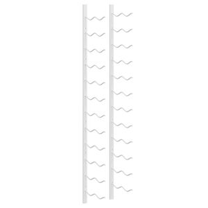 vidaXL Botellero de pared para 24 botellas hierro blanco