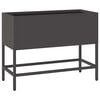 vidaXL Jardinera Elevada Negro 60 x 26 x 45 cm Acero