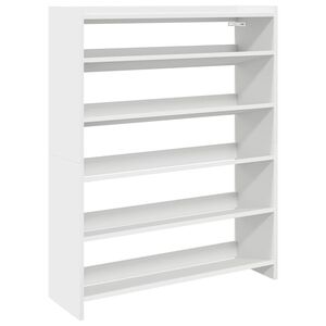 vidaXL Zapatero madera contrachapada blanco 80x25x100 cm