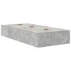 vidaXL Cama con almacenamiento con cajón Gris Concreto 100 cm