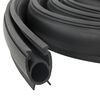 vidaXL Sello de Puerta de Garaje Negro 41 x 33 mm 2,5 m PVC