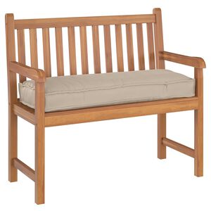 vidaXL Coj&iacute;n de pal&eacute; para banco Taup&eacute; 110 x 40 x 8 cm Tela Oxford