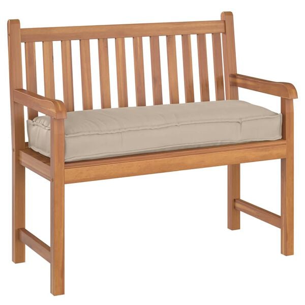 vidaXL Coj&iacute;n de pal&eacute; para banco Taup&eacute; 110 x 40 x 8 cm Tela Oxford