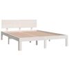 vidaXL Estructura de cama doble sin colch&oacute;n blanco 135x190 cm