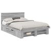 vidaXL Estructura de cama con cabecera Gris Sonoma 150 x 200 cm