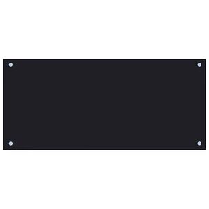vidaXL Protecci&oacute;n salpicaduras cocina vidrio templado negro 90x40 cm
