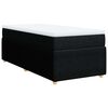 vidaXL Cama box spring con colch&oacute;n tela negro 90x200 cm