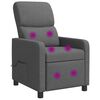 vidaXL Silla de masajes reclinable Gris oscuro Tela