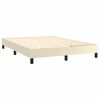 vidaXL Cama box spring con colch&oacute;n cuero sint&eacute;tico crema 140x200cm