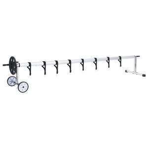 vidaXL Enrollacobertor para piscinas con base de acero inoxidable