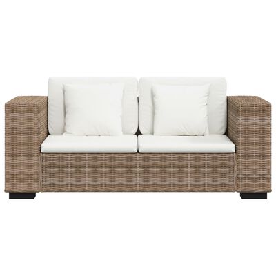 vidaXL Conjunto de sofá de dos plazas 7 piezas ratán real