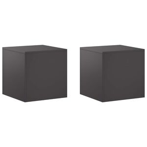 vidaXL Soporte de plantas 2 pcs Negro 40 x 40 x 40 cm Acero