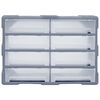 vidaXL Organizador multicajones con 8 cajones grandes 52x16x37 cm