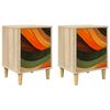 vidaXL Mesa de noche BONN 2 uds. Roble Sonoma 36 x 33 x 50 cm