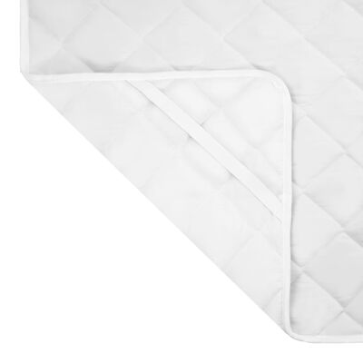 vidaXL Protector de colchón acolchado ligero blanco 120x200 cm