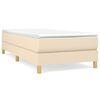 vidaXL Estructura de cama con somier tela crema 80x200 cm