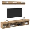 vidaXL Conjunto de mueble para TV de pared 5 pcs Roble artesanal