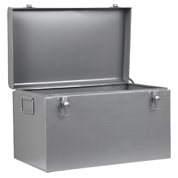 LABEL51 Caja de almacenaje Vintage gris envejecido M 40x20x25 cm