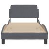 vidaXL Estructura de cama Dover terciopelo gris oscuro 90x200 cm