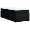 vidaXL Cama box spring con colch&oacute;n tela negro 90x190 cm