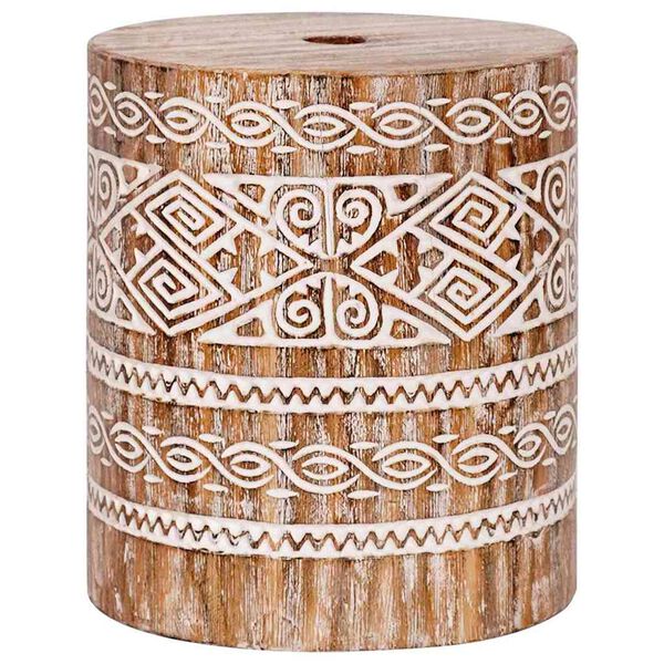 vidaXL Base para sombrilla lavado Ø34 x 40 cm Madera maciza