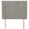 vidaXL Cabecero con orejas de terciopelo gris claro 83x23x118/128 cm