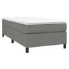 vidaXL Cama box spring con colch&oacute;n tela gris oscuro 80x200 cm