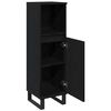vidaXL Gabinete de Ba&ntilde;o con estante Roble Negro 30 x 30 x 100 cm