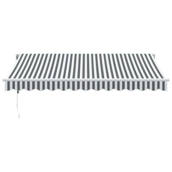vidaXL Toldo retr&aacute;ctil autom&aacute;tico gris antracita y blanco 350x250 cm