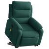 vidaXL Sillón reclinable de masaje elevable terciopelo verde oscuro