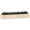 vidaXL Jardinera Marfil 320 x 80 x 45 cm Acero