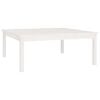 vidaXL Mesa de centro de madera maciza de pino blanco 100x100x40 cm