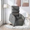 vidaXL Sill&oacute;n reclinable elevable de tela gris oscuro