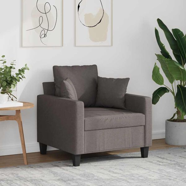 vidaXL Sill&oacute;n de tela gris taup&eacute; 60 cm