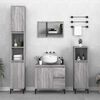 vidaXL Armario de ba&ntilde;o madera contrachapada gris Sonoma 65x33x60 cm
